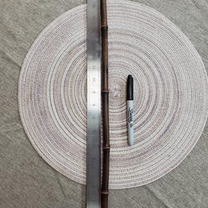 Black Bamboo 19&quot; long pipe stem, 11.5 cm min diameter, for peace pipe or Gandalf pipe