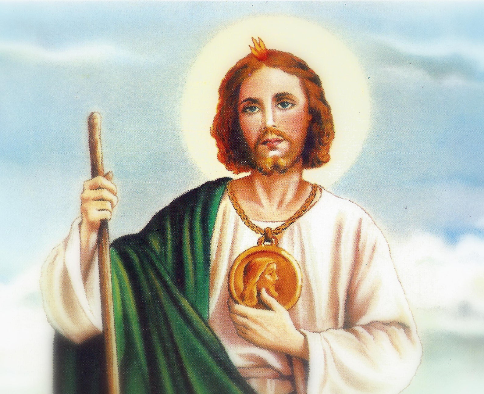 St Jude Thaddeus Lithograph Catholic Art Print Mexico 8x10 | Etsy