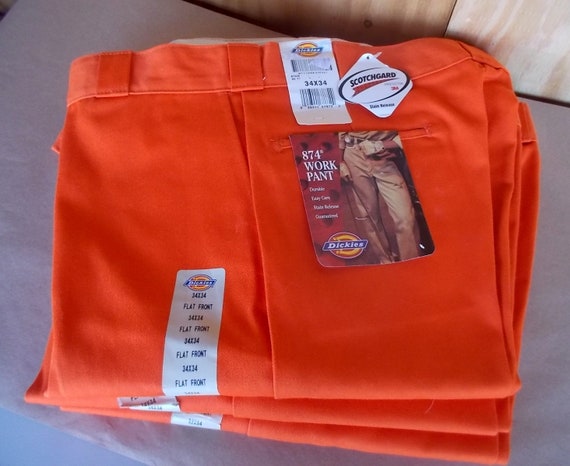 orange dickies work pants