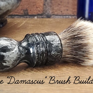 The "Damascus"  Shaving Brush Builder | Made to Order