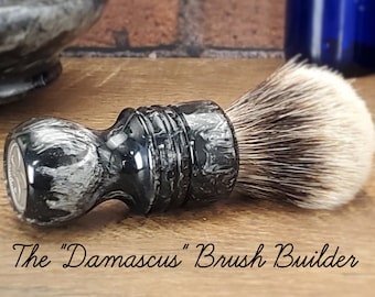 The "Damascus"  Shaving Brush Builder | Made to Order