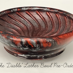 The "Diablo"  Textured Wet Shaving Lathering Dish, Pre-Order