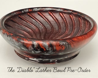 The &quot;Diablo&quot;  Textured Wet Shaving Lathering Dish, Pre-Order