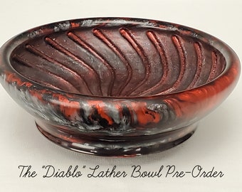 The "Diablo"  Textured Wet Shaving Lathering Dish, Pre-Order