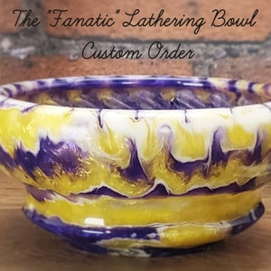The &quot;Fanatic&quot;  Textured Wet Shaving Lathering Dish, Custom Pre-Order