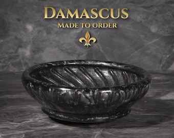 Damascus - Shaving Lathering Bowl | CaYuen Workshop | Made to Order | Ships in 2-4 Weeks