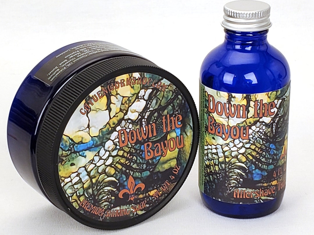 Down the Bayou Shaving Soap & Aftershave Small Batch Artisanal Wet