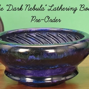 The "Dark Nebula"  Textured Wet Shaving Lathering Dish, Pre-Order