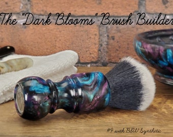 The "Dark Blooms"  Shaving Brush Builder | Made to Order