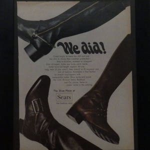 Boots, Vintage Ad, Women&#39;s Boots, Sears, 1969