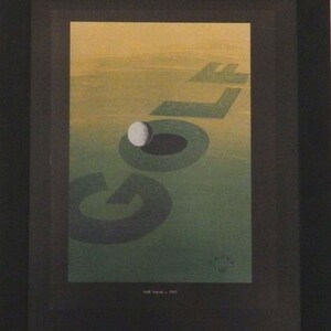 Golf Poster, Illustrated, Munetsuga Satomi, Wall Decor, Vintage, Golf Gift, Sports Collectible, Illustration