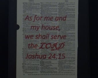 As for me, Joshua 24:15,Bible Quote, Inspirational, Christian Print, Christian Home Decor, Scripture Verse, Christian Art