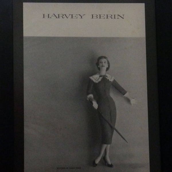 Harvey Berin, Designed by Karen Stark, Mid Century Fashion, Vintage, Designer Clothes, Vogue 1955, Evyan Perfume, Most Precious