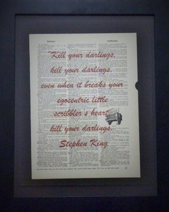 Tuer Vos Cheris Citation De Stephen King Source Etsy