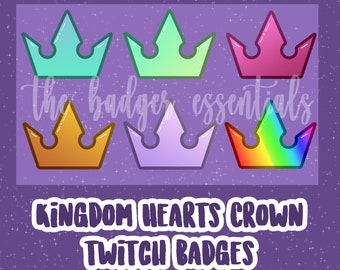 Kingdom Hearts Crown Twitch Badges