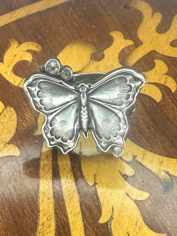 Echo of the Dreamer Sterling Silver Butterfly Ring