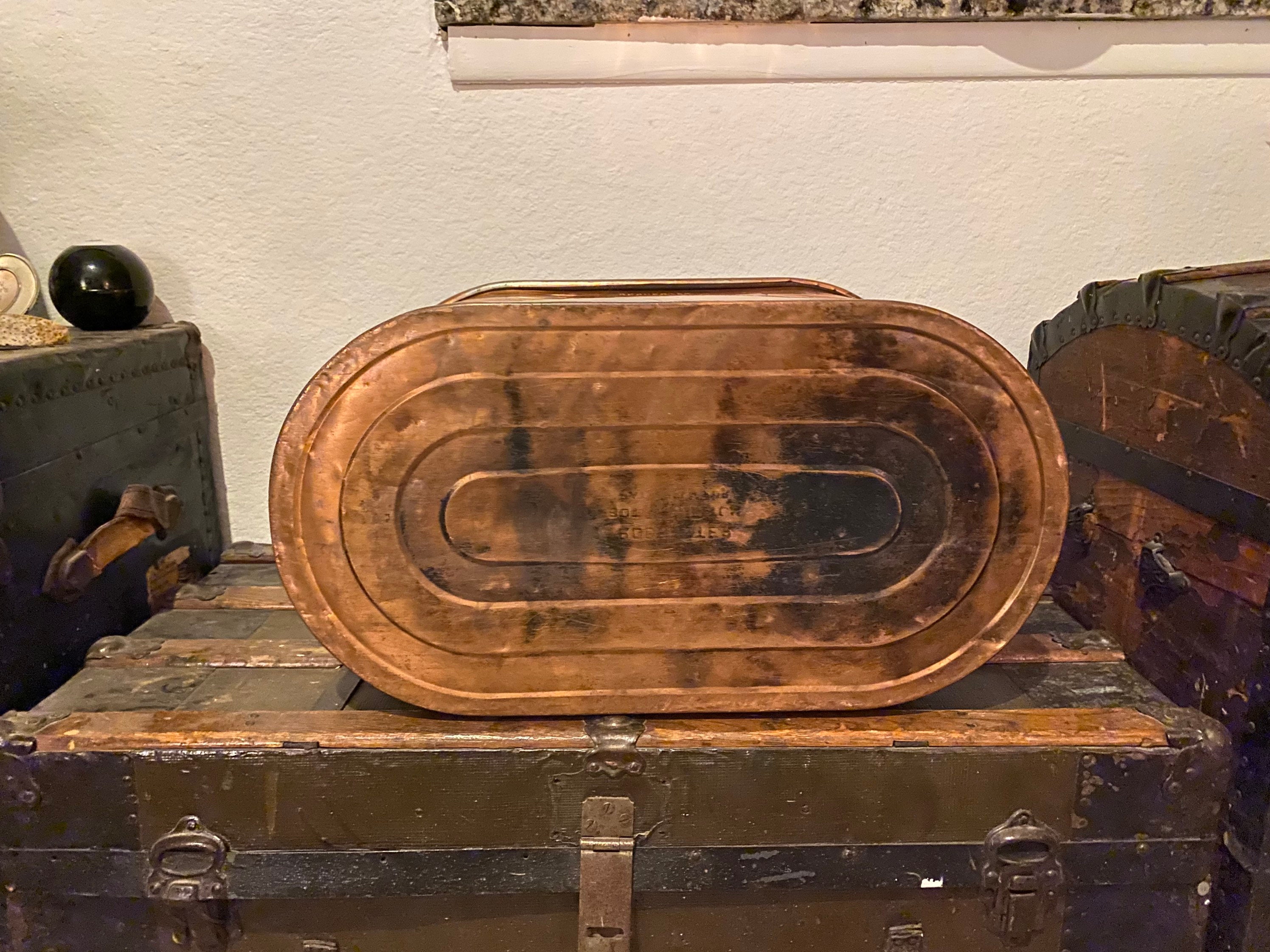 Vintage Rochester Copper Tub With Lid Etsy