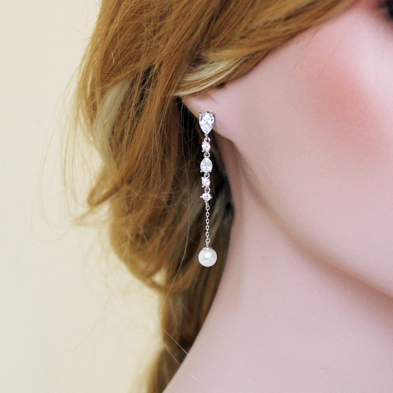 Threader earrings Linear earrings Custom earrings card with Etsy