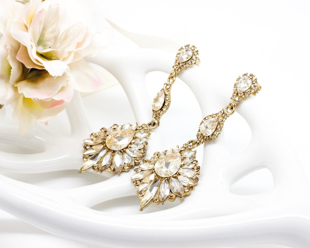Champagne Burst Chandelier Earrings main image 1