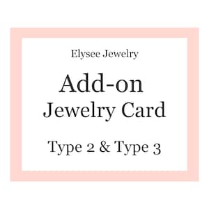 Add-on Custom Jewelry cards Type 2 and Type 3