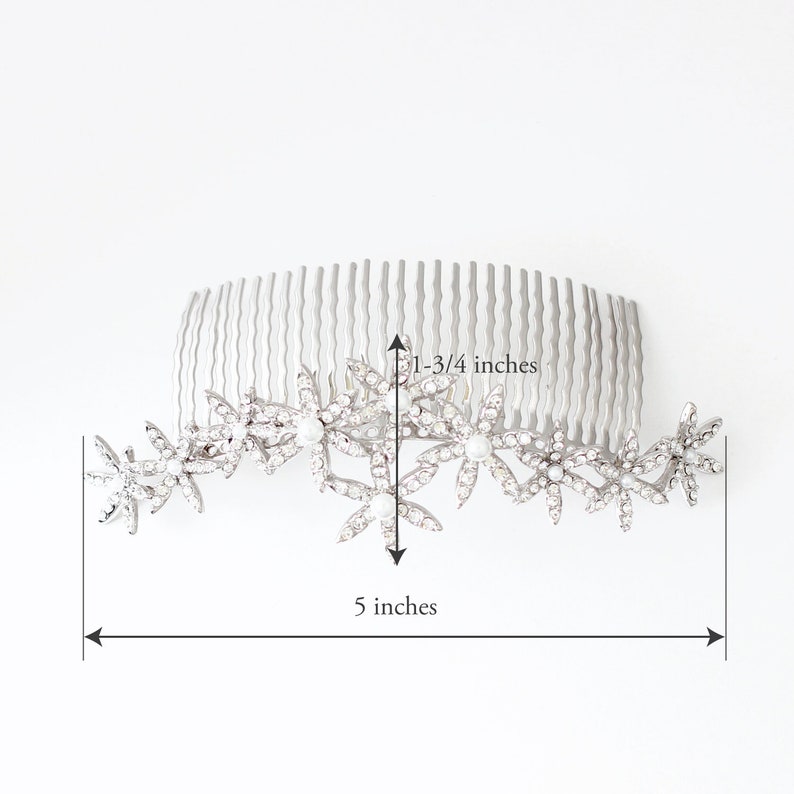 Bridal hair comb Pearl flower comb bridal side comb bridal Etsy