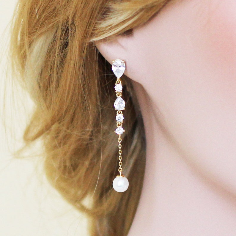 Threader earrings Linear earrings Custom earrings card with Etsy