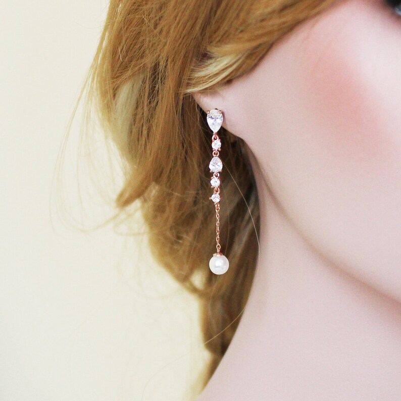 Threader earrings Linear earrings Custom earrings card with Etsy