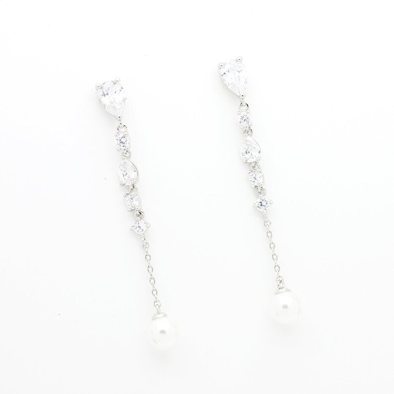 Threader earrings Linear earrings Custom earrings card with Etsy