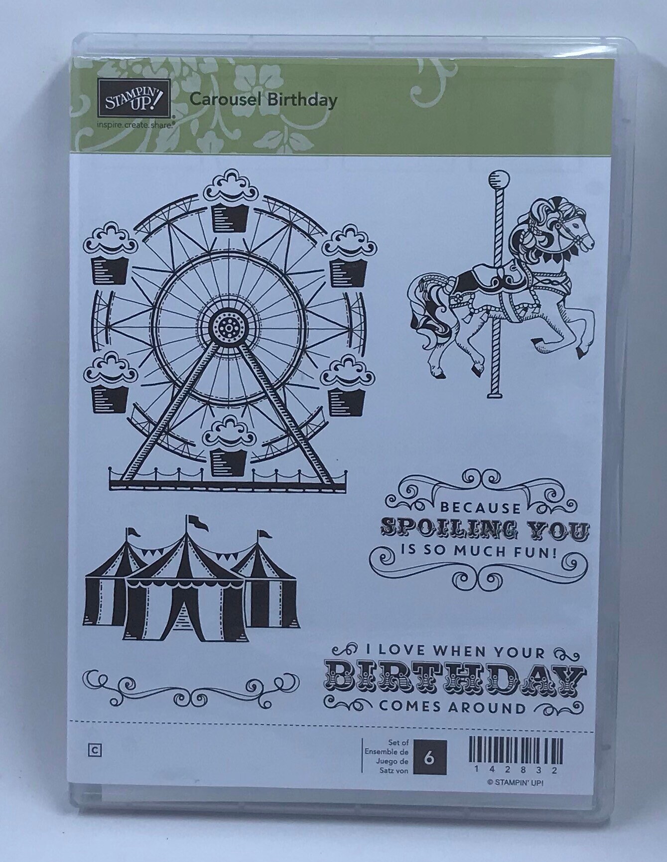 Stampin Up Clear Mount Stamp CAROUSEL BIRTHDAY Horses Etsy