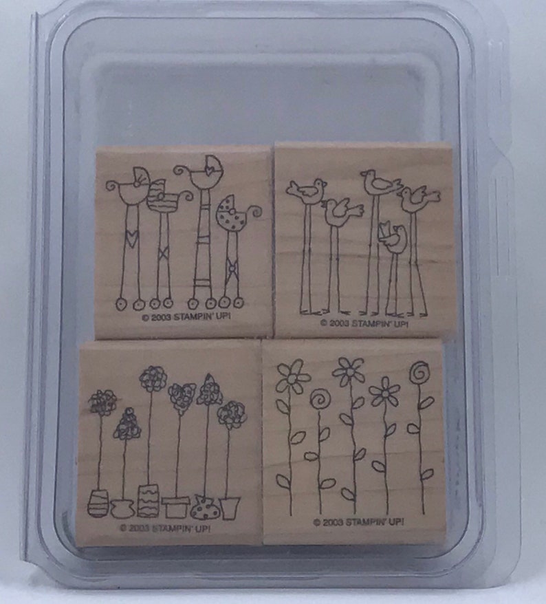 Stampin UP Wood Block Rubber Stamp Set 2003 SIMPLE - Etsy
