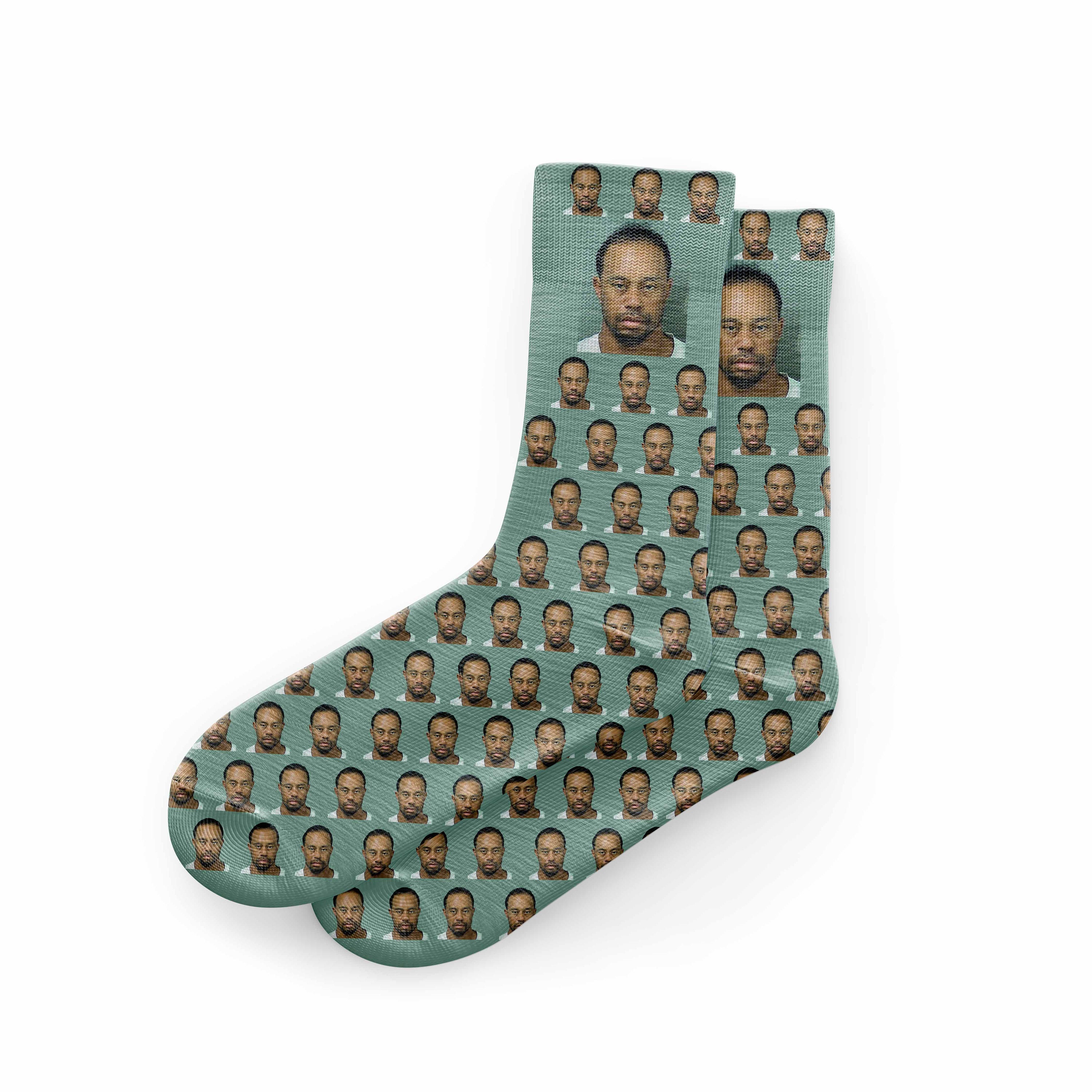 Tiger Woods Socks Tiger Woods Mugshot Etsy