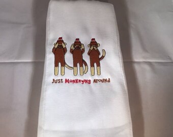 Monkey burp cloth