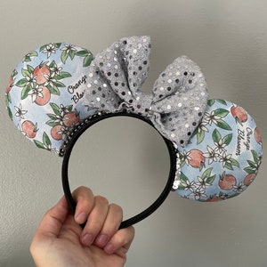 Florida Orange Blossom Floral Ears Headband | Mickey and Minnie Disney Ears | Florida Orange Bird Inspired Ears