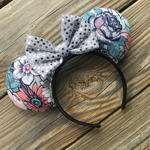 Pink and Blue Epcot Flower and Garden Festival Inspired Ears 