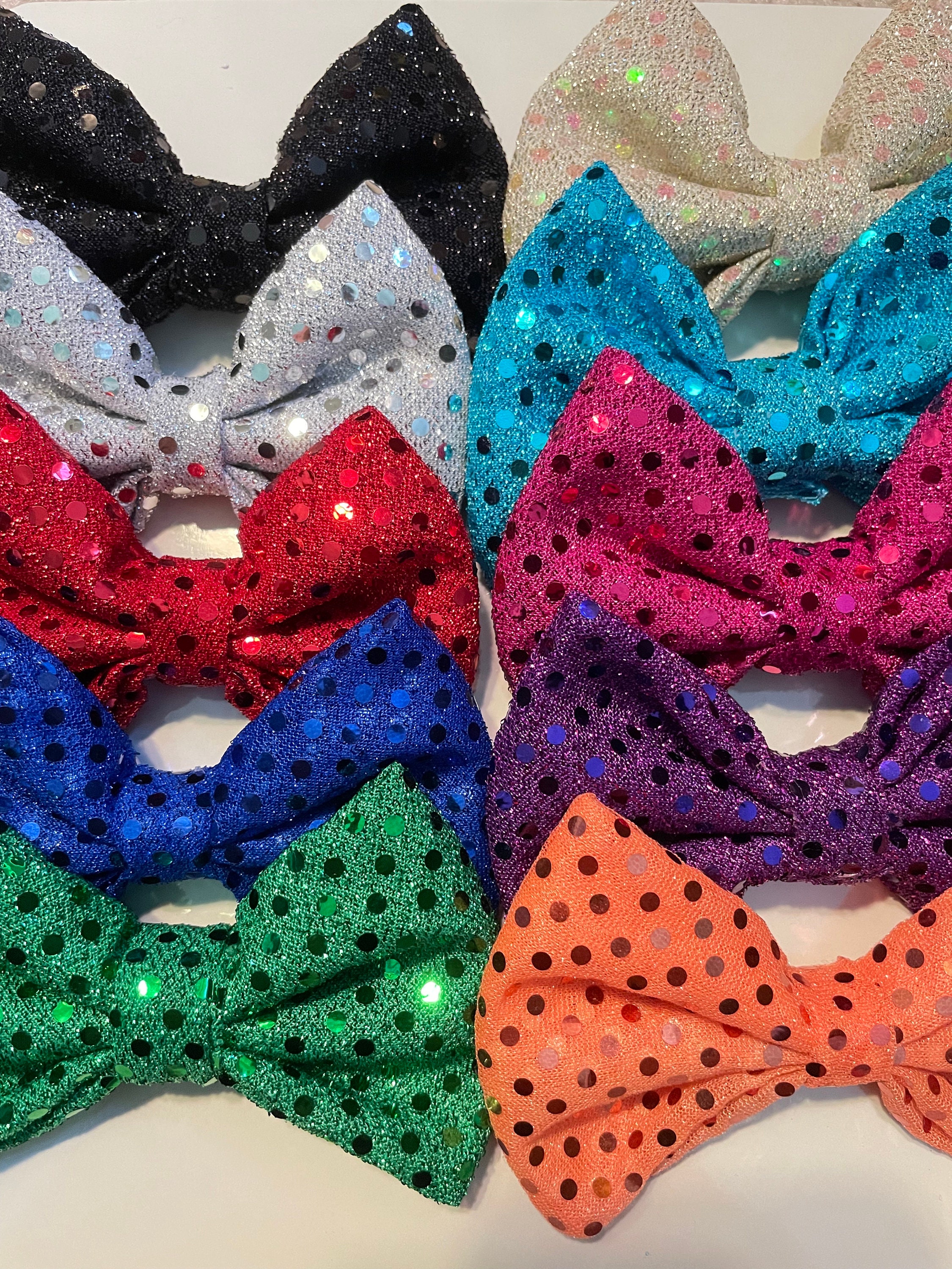 Women White Polka Dots Festive Shiny Bow Sequin Mickey Mouse Headband Minnie Mouse Black White Polka Dot Red Sequin Bow Disney  main image 2