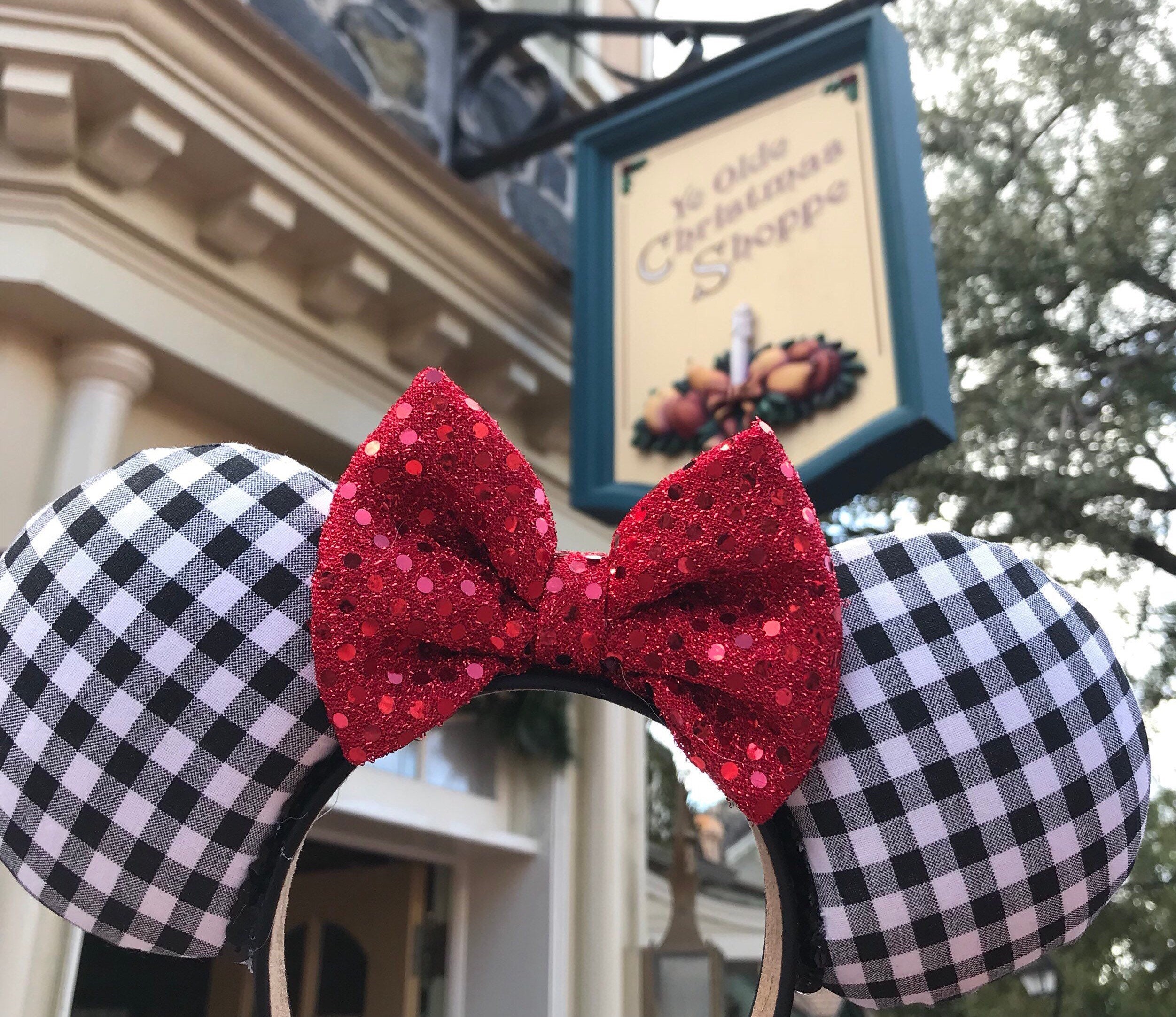 Pretty in Plaid Ears Headband With Sequin Bow | Mickey and  display picture 2