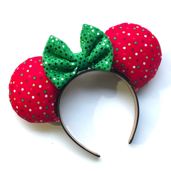 Christmas Confetti Ears Headband With Sequin Bow | Mickey  display picture 2