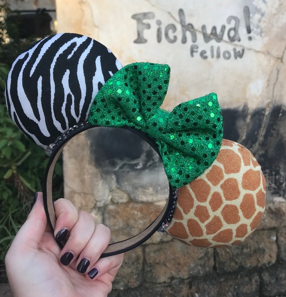 Disney World Giraffe Print Sequin Mouse Ears Headband Disney main image 3