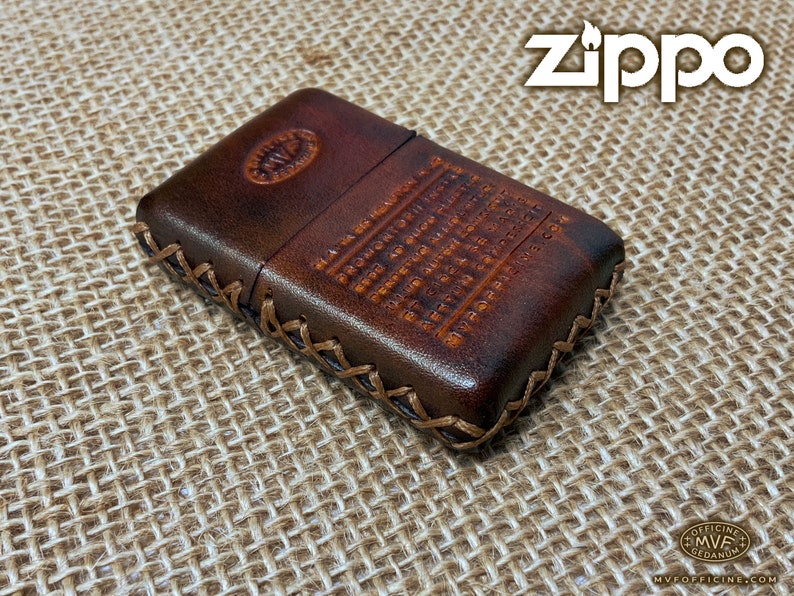 Zippo Lighter With Leather Cover zippo Brand Lighter Etsy