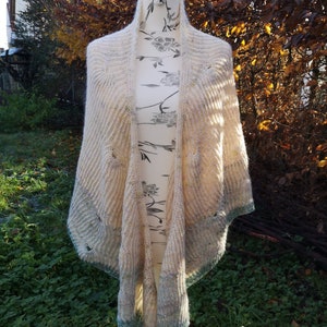 Dream Shawl - mix of silk, mohair and merino yarns