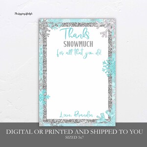 Dank viel Schnee für alles, was Sie, Weihnachten Urlaub Geschenk-Kartenhalter tun, bedruckbar, Digital, gedruckt, Lehrer Weihnachtsgeschenke, DIY-Geschenk-Karte