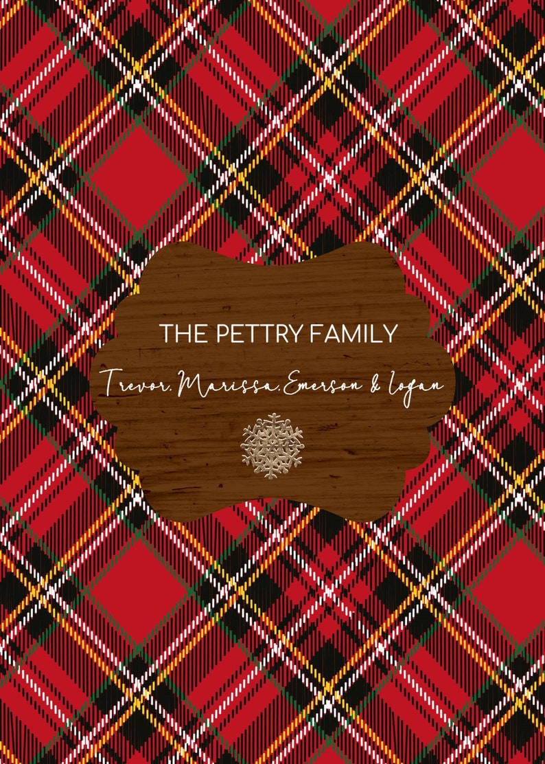 Tartan Plaid Christmas Photo Card Christmas Card Rustic Etsy Plaid Christmas Cards