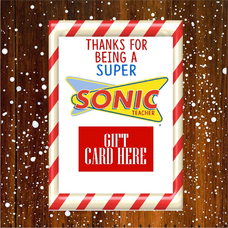 gift card holder, Super Sonic Christmas Gift Card Holder, Teacher Christmas Gifts, Super Sonic Gift Card Holder, digital or printed image 2