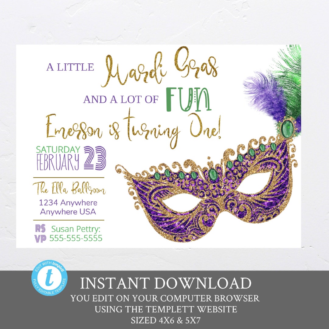 mardi gras first birthday party