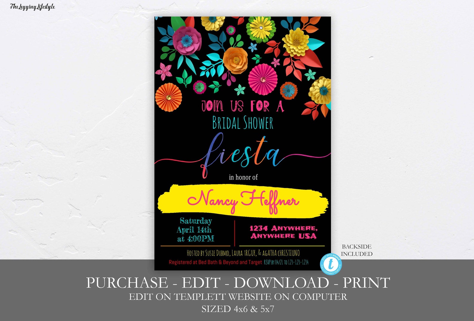 Fiesta Bridal Shower Invitation Mexican Fiesta Theme Bridal Etsy
