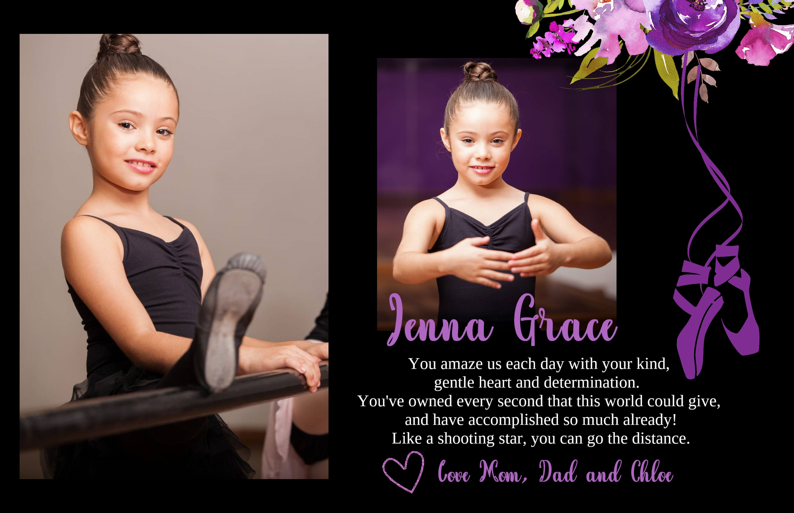 Dance Recital Program Ad Yearbook Ad High School Senior Page Etsy