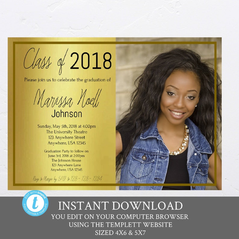 black-and-gold-graduation-invitation-template-graduation-etsy