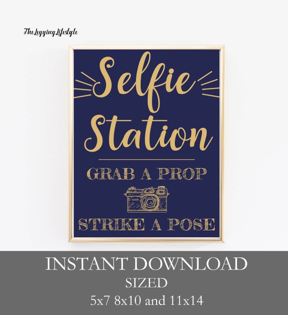 Selfie Station Sign Selfie Station Printable Wedding Sign | Etsy