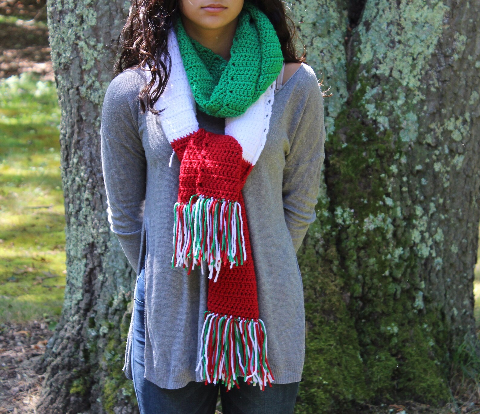 Italy Flag Scarf-unisex Scarf-christmas Gifts for Her-handmade Crochet ...