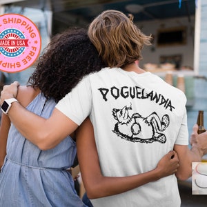 Unisex Outer Banks Poguelandia Flag Shirt - Chicken in Crocs & Joint Design - Pogue Life shirts - Outerbanks t-shirt - P4L tee